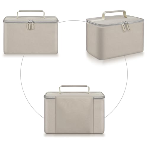 Image of Digital Hand Mixer Carrying Bag for KitchenAid 5 /6 / 7 /9 Ultra Power Speed Hand Mixers, Portable Travel Storage Case Bag with Handle for Kitchen Aid Mixer Accessories (Box Only) (Beige)