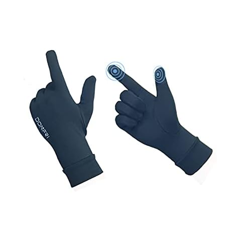 Donfri Running gloves Sports gloves winter warm touch screen gloves,ladies cycling gloves, black (L)… Cover
