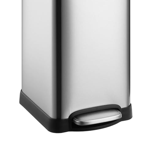 Caneca de basura de acero inoxidable con pedal, 8 gal miniatura 3