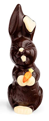 Osterhase vegan Schokolade 230g - 25cm groß - Premium Zartbitter Kuvertüre ideales Ostergeschenk Cover