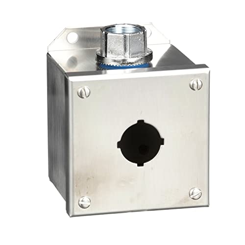 Caja inox 1 taladro con proteccion estanca IP65 contra agua y polvo