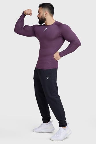 Image of FUAARK Men's Full Sleeve Compression T-Shirt - Athletic Base Layer for Fitness, Cycling, Training, Workout, Tactical Sports Wear