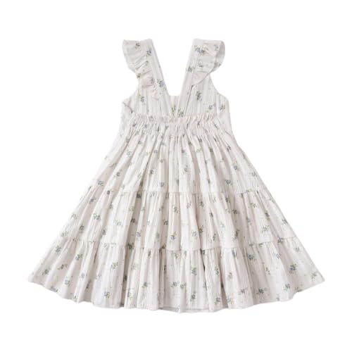 Kids Toddler Baby Girls Dress Ruffle Sleeveless Princess Dress Summer Beach Sundress2