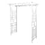 Dura-Trel Wellington Arbor, 72 by 85 Inch PVC Patio Garden Arch, Outdoor Backdrop Frame Decoration or Trellis for Climbing Plants, White