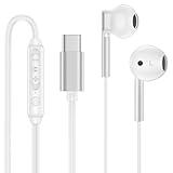 USB C Headphones for iPhone 17/17Pro/17Pro Max/17Air/16e/16/16 Pro/16 Pro Max/16Plus/15/15 Pro/15 Pro Max/15 Plus, Earbuds Wired Type C Microphone Earphones for Samsung Galaxy S25 Ultra/S24+, One Plus