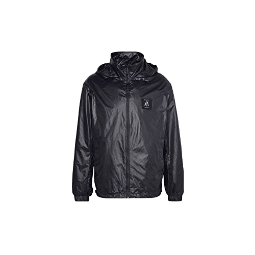 Armani Exchange Breaker A Vento Moderno Da Uomo, Nero, Taglia Xl, Nero, Xl