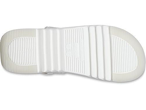 Image of Crocs Classic Hiker Xscape Unisex Platform Sandals - Chunky Platform - Webbed Backstrap - Two-strap Upper White Men's 12, Women's 14 Medium