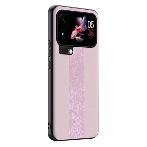 Étui Xiaomi 17 Pro Max mince anti-chute coque souple cuir rose