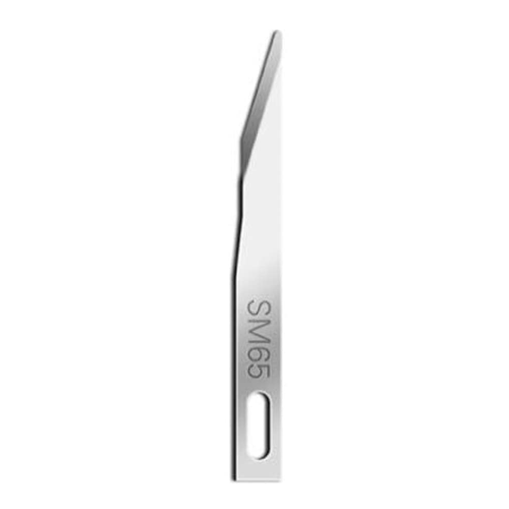 Swann-Morton 5905 Rostfreier Stahl Chirurgische Skalpellklinge, Steril, Größe #SM65, Einzelne Folienverpackung, 25 Stück