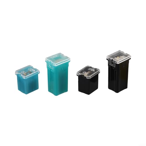 Kit de 36 fusibles para automóvil: perfil alto y bajo, 20 A a 80 A, aleación de cobre resistente al fuego, con caja de almacenamiento para camionetas Ford, autos y SUV miniatura 4