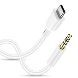 for iPhone 17 Aux Cord 3FT Aux to USB C to 3.5mm Audio Adapter for iPhone 17 Pro Max Air 17 Pro 16 Pro Max Plus 15, Type C to 3.5mm Stereo Jack Audio Cable for Car for Samsung Galaxy A17 A16 S25,White