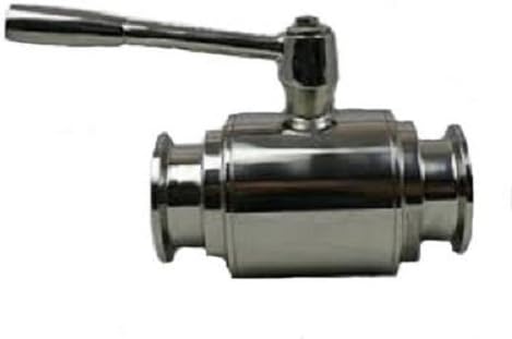 1" Bore Ball Valve with 1. 5" Tri Clamp Sanitary Fittings, Stainless Steel 304