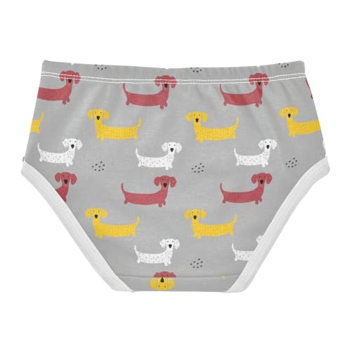 Joisal Bright Toddler Girls Underwear 2t Cotton Cute Panties Girl Cute Dogs Gray Yellow White Undies Kids Briefs2