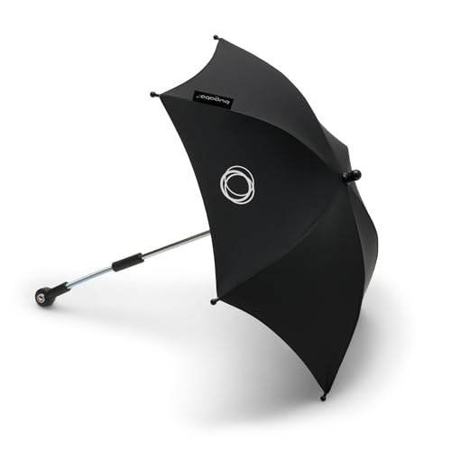 Bugaboo Parasol – UPF 50+ Sun Protection Umbrella for Bugaboo Strollers, Adjustable & Flexible Shade, Easy Attachment - Black