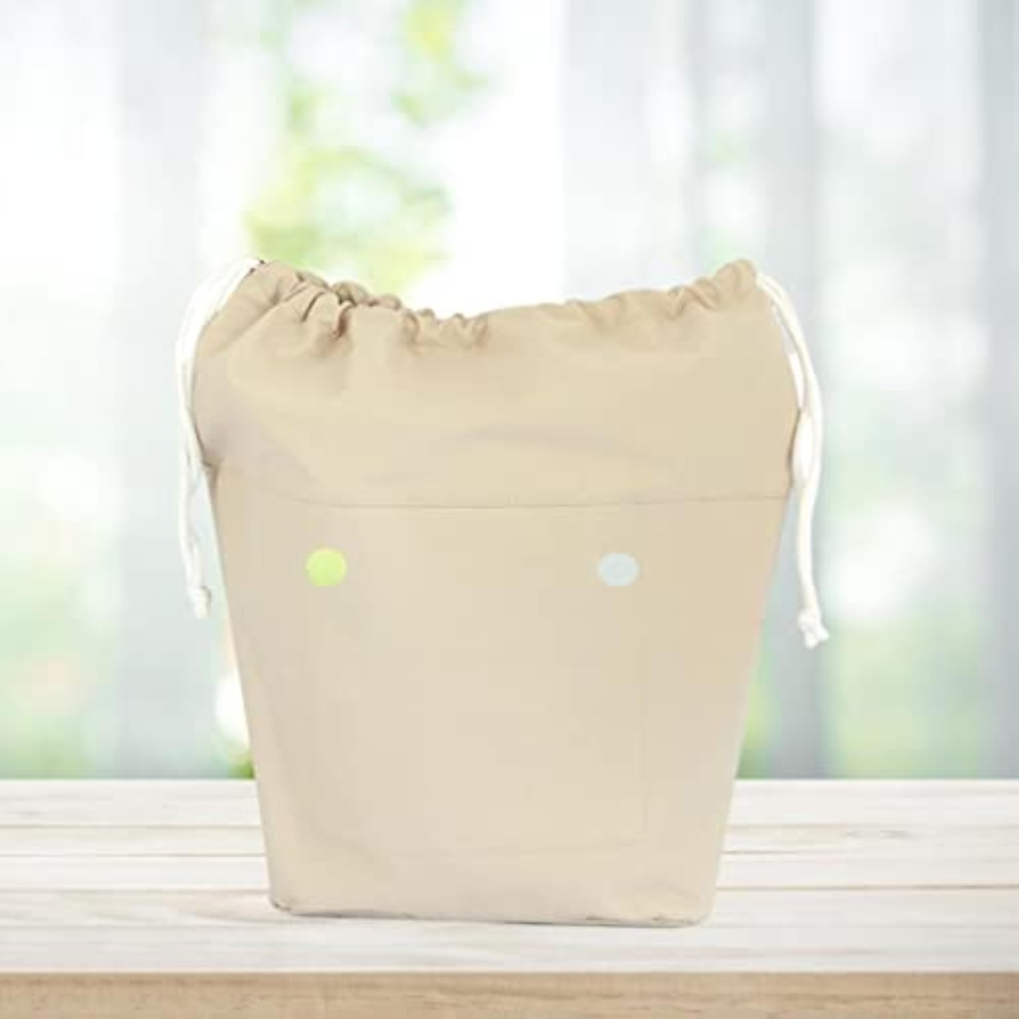 Drawstring Inner Insert Organizer Bag, Khaki Storage Pouch