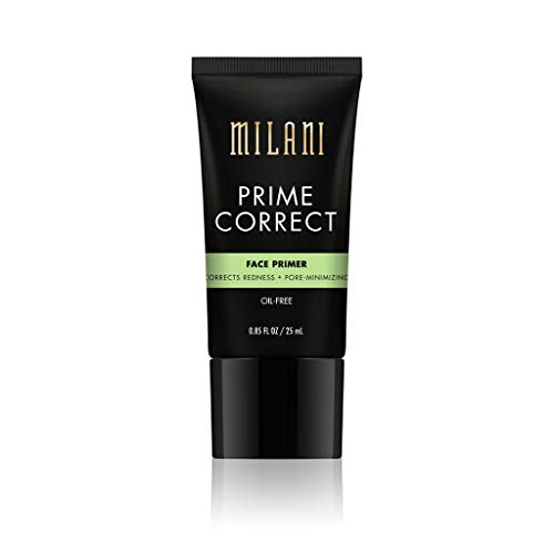 Milani Prime Correct Face Primer - Corrects Redness + Pore-Minimizing (0.85 Fl. Oz.) Vegan, Cruelty-Free Face Makeup Primer to Color Correct Skin & Reduce Appearance of Pores