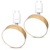 ダクトレールライト 12W 1100lm アメリカ(BridgeLux)LEDチップ器具一体型電球不要 取付簡単(木目調+電球色+2個入り)