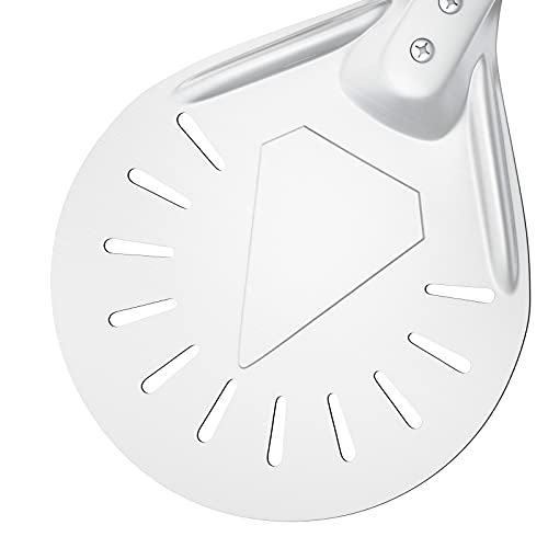 Geperforeerde draaiende pizzaschil, 7 inch aluminium pizza-peddel met antislip hittebestendige handgreep, pizzaschop voor zelfgemaakte pizza's brood - Image 5