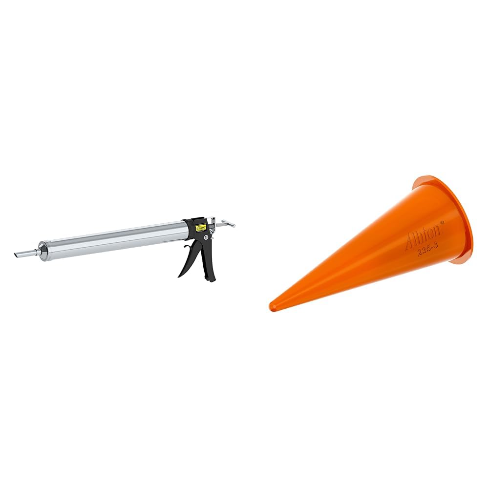 AlbionEngineering 30oz Bulk Caulking Gun, 25 Orange Cone Nozzles for Albion Guns