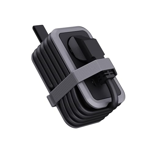 JTDO PD20W - Regleta de Viaje 4 en 1, Enchufe múltiple con USB y Tipo C, 3680 W, 16 A, Adaptador de Enchufe múltiple con Cable de Datos para iPad, iPhone, Tablets, Color Gris