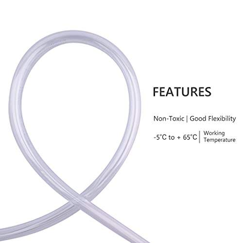 dernord pvc tubing 3834id x 1234od flexible clear vinyl hose 10 feet for food grade