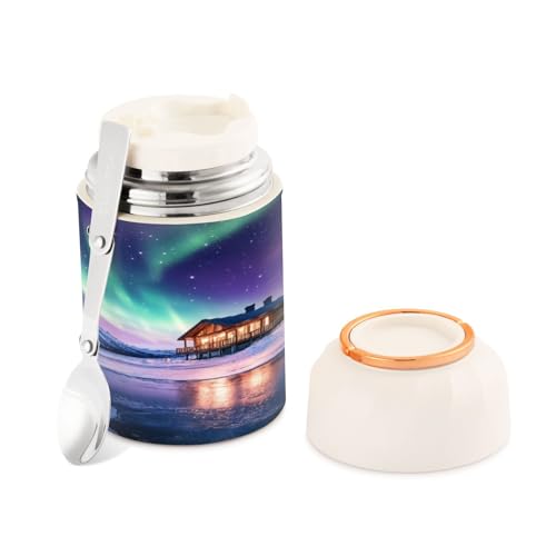 Termo de sopa hermético Aurora Borealis de 500 ml, recipiente aislado con boca ancha 2