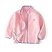 Aymnlox girls fashion Girls Fleece Jacket Kids Zip Up Stand Collar Sherpa Coat with Pockets Winter Warm Soft Comfy Outerwear 4-10 Years Pink 10 Years