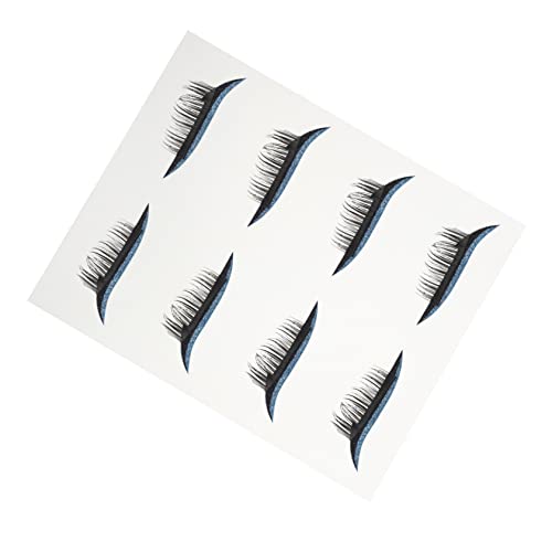 FRCOLOR 4pairs Shiny Eyeliner Decals Eyelash Stickers for Eye Makeup Lightweight and Breathable Eyelid Tape for All Occasions Glitter Design
