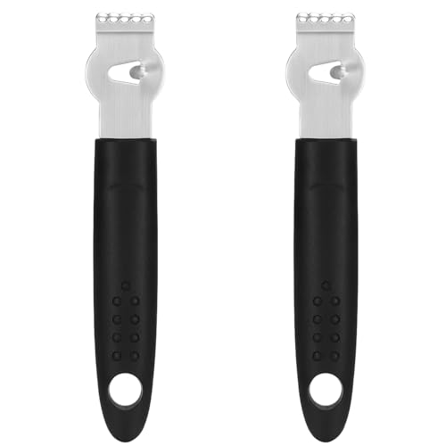 Tniytru - 2 Pack Lemon Zester & Citrus Peeler Set - Stainless Steel Zester Grater Tool with Comfort Grip - Professional Lemon Grater for Zesting, Peeling & Garnishing