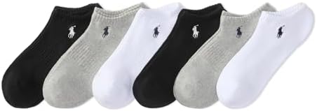 POLO RALPH LAUREN Men's Athletic Performance Low Cut Cotton Socks (6-Pair)
