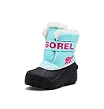 Sorel Youth Unisex Little Children's Snow Commander Boots - Ocean Surf, Cactus Pink - Size 7