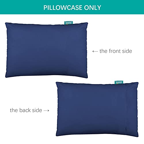 Image of Biloban 3-Piece Toddler Sheet Set Microfiber, Toddler Bedding Set Includes Crib Mattress Sheet, Flat Sheet and Envelope Pillowcase, Silky Soft, Breathable and Lightweight, Navy