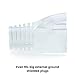 trueCABLE RJ45 Strain Relief Boots, 7.5mm Slip-On PVC Plug Cover, Transparent, 100 Pieces