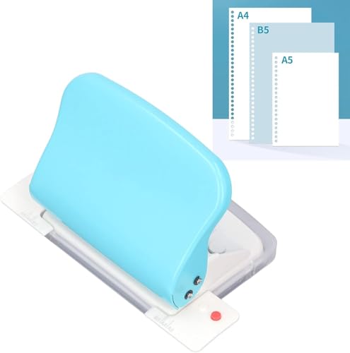 10 Loch Papier Bindemaschine, Schule Papierlocher A 4, A 5, A 6, A 7 Papierbinder, Tragbar Runder Loseblatt Locher für Ordner, spiralbindegerät papierbindemaschine, für Schule, Büro, Zuhause