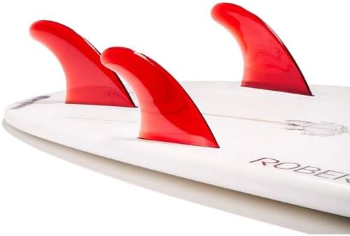 DORSAL Performance Flexrez Core Surfboard Thruster Surf Fins (3) FUT Compatible Red image 5