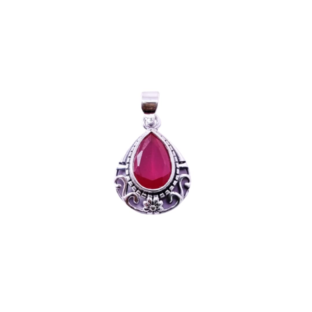 RUBY,AMETHYST,CARLINEAN,SAPPHIRE,GARNET,AMETHYST,MOONSTONE,LABRADORITE,MALACHITE ONYX,SMOKEY TOPAZ HEART SHAPE ZALI AND RAWA WORK PENDANT IN 925 STERLING SILVER-picture-43