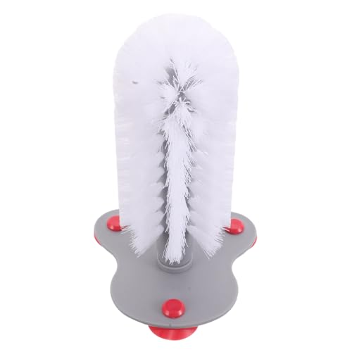 IMIKEYA Brosse gratte-dos avec ventouse rouge pour aquarium et reptiles - Fournitures de santé et d'hygiène