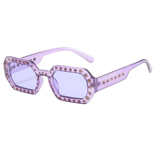 Lunettes de soleil rectangulaires look vintage unique pour briller en fête