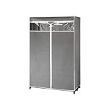 Type A Garment Rack & Clear Cover | Closet Organizer with Non-Woven Fabric & Protective Cover with Durable Zipper | Perfect for Storage in Your Bedroom, Closet, Basement & Seasonal Wear | Gray, 61 in