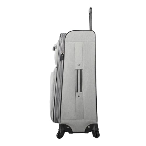 Nicole Miller New York Designer Luggage Collection - Large 28 Inch Expandable Softside Suitcase - Lightweight Checked Bag With 4-Rolling Spinner Wheels4