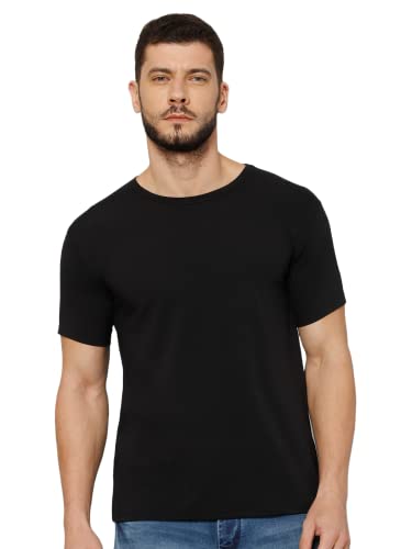 Image of T-Shirt for Men - 100% Cotton Casual T-Shirt | Half Sleeve, Round Neck 4 Way Stretch Fabric | Slim Fit T-Shirt