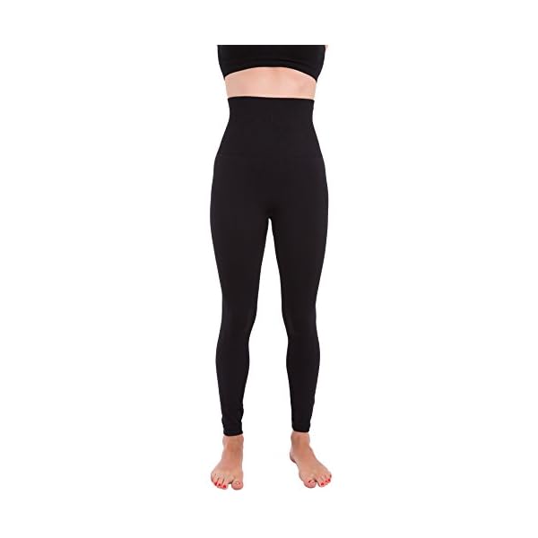 Homma-Premium-Thick-High-Waist-Tummy-Compression-Slimming-Leggings Homma Activewear Thick High Waist Tummy Compression Pants Slimming Body Yoga Leggings Postpartum Pants Black L