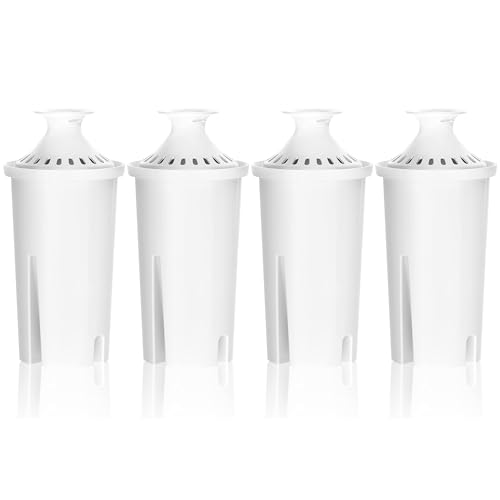 Image of Overbest Pitcher Water Filter Replacement for Brita Filters, 4 Pack