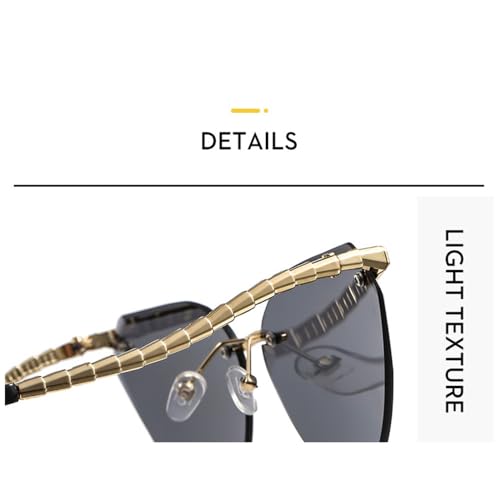 Rimless Sunglasses Women Metal Frameless Sun Glasses For Ladies Vintage Eyewear UV4003
