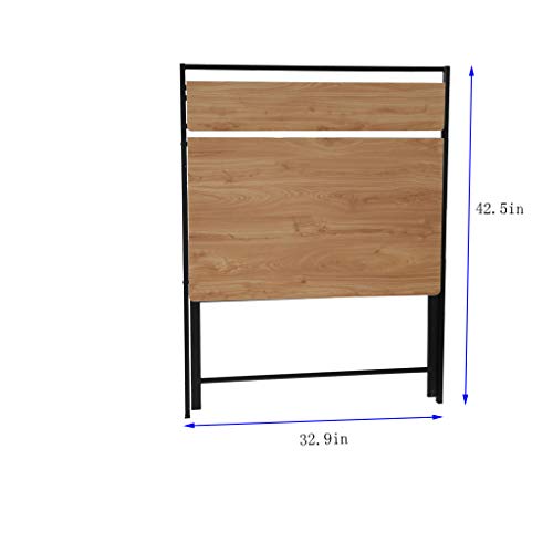 Small Folding Desk Computer Desk for Small Space Home Office Simple Laptop Writing Table No Assembly Required (Khaki)