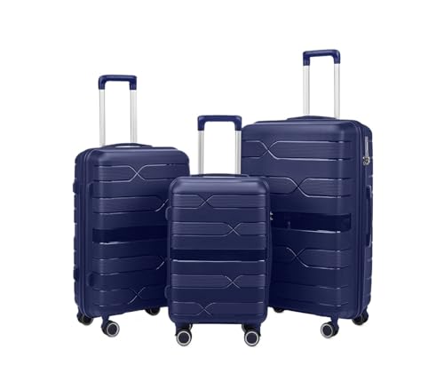 MUdson Trunk 20/24/28 Inch Boarding Travel Suitcase Password Suitcases On Wheels Large Capacity Luggage Lightweight 3 Pieces Luggage Set Durable (Color : A Set-07)