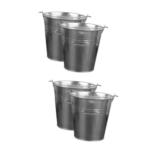 Amosfun 2 Juegos Copa De Vino De Lata Balde Galvanizado Mini Cubo De Hojalata Bebidas Barreño Galvanizado Minitaza Copa De Licor Copas De Vino Acero Inoxidable Silver 2 Piezas * 2