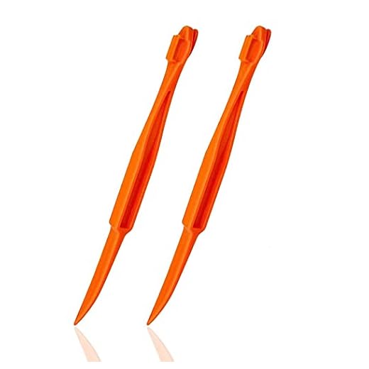 Orange Peeler Tools - Plastic Orange Peeler Citrus Remover Easy Open Lemon Citrus Peel Cutter Vegetable Slicer Fruit Tools Kitchen Gadgets (Orange 2 Pack)