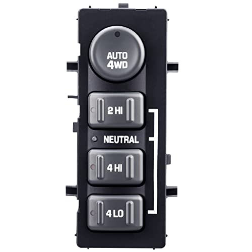 A-NAFTULY 4WD 4x4 Switch Replaces 19168767, 901062, 4 Wheel Drive Selector Switch Compatible with 99-02 Chevy Silverado 1500 2500 HD, Tahoe, Suburban, Avalanche, GMC Sierra Yukon, Transfer Case