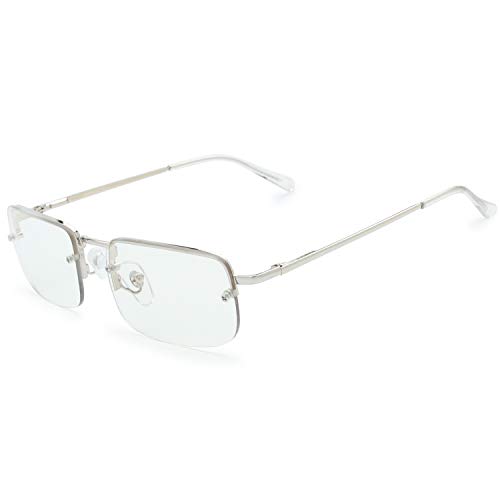 Image of The Fresh Minimalist Small Rectangular Sunglasses Clear Eyewear - Exquisite Packaging